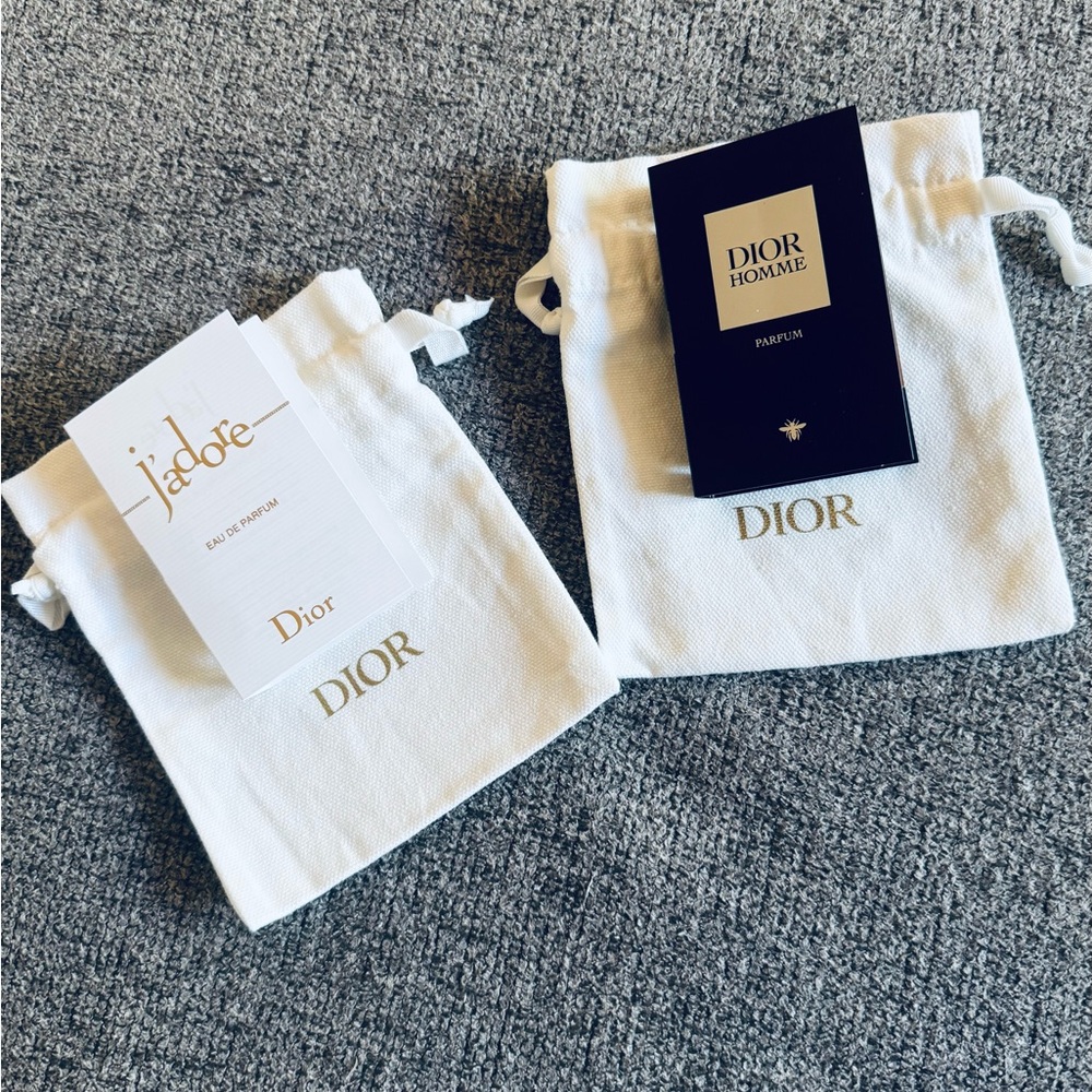Dior Drawstring Pouches and Samples